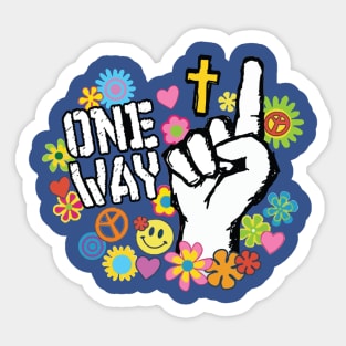 One Way Jesus 3 Sticker